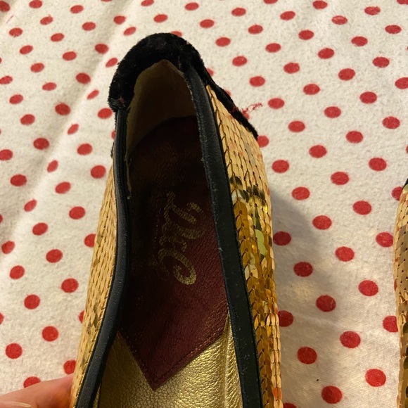 Gold sequin ballet flats - Picture 2 of 2